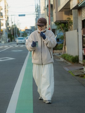 「マイベストコーデ2022」｜「アイテム（チノパンツ）」を使った、かやさん（メンズ・168cm）の冬コーディネート
