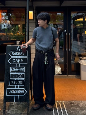 「KAIKO（カイコー）のアイテム」を使った、かやさん（メンズ・168cm）の夏コーディネート