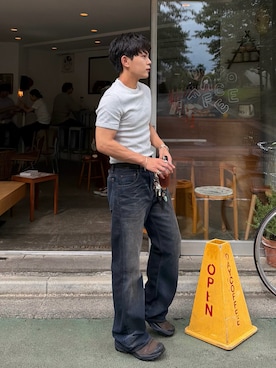 「SALOMON（サロモン）のアイテム」を使った、かやさん（メンズ・168cm）の夏コーディネート