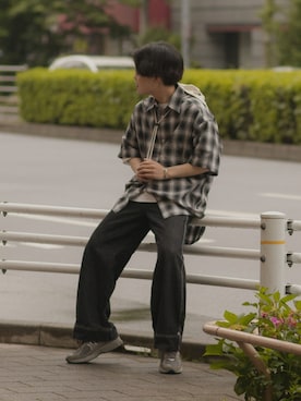 「NEUNA（ヌナ）のアイテム（パンツ）」を使った、かやさん（メンズ・170cm）の春コーディネート