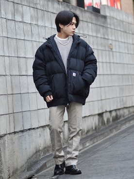 「Carhartt(カーハート)のアイテム(ジャケット/アウター)」を使った、かやさん(メンズ・170cm)の秋コーディネート