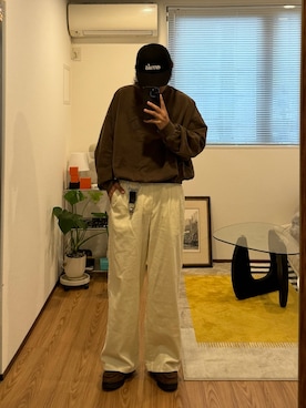 「アイテム（スウェット）」を使った、かやさん（メンズ・168cm）の秋コーディネート