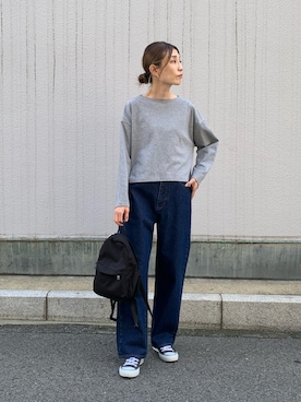「ボーダートップス」｜massayoさん（レディース・167cm）の夏コーディネート
