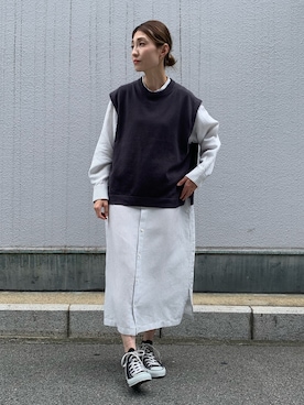 「アイテム（シャツワンピース）」を使った、massayoさん（レディース・167cm）の夏コーディネート