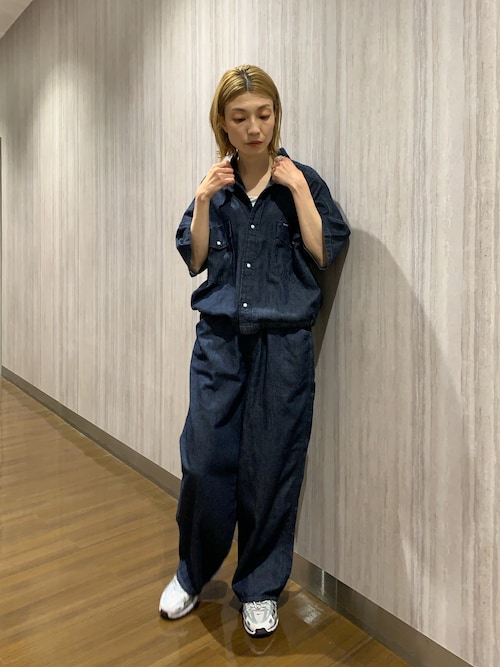 別注』Wrangler×EKAL ライトデニムリラックスバギーパンツ（デニム