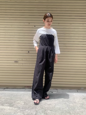 「着回しコーデ」｜「アイテム（サロペット/オーバーオール）」を使った、massayoさん（レディース・167cm）の夏コーディネート