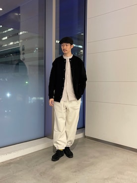 「FORK&SPOON」｜「アイテム（スウェットパンツ）」を使った、ノリさん（メンズ・178cm）の秋コーディネート