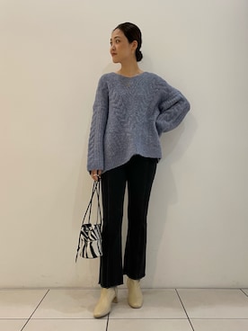 「marco masi（マルコマージ）のMARCO MASI　ZEBRA MINIBAG（ショルダーバッグ）」を使った、mei.94Kさん（レディース・163cm）の秋コーディネート