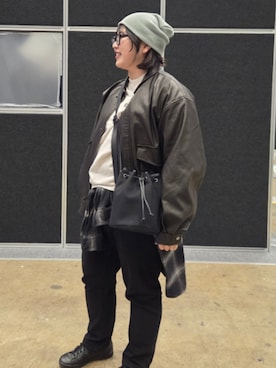 「MARGARET HOWELL（マーガレットハウエル）のアイテム」を使った、HANAEさん（レディース・162cm）の秋コーディネート