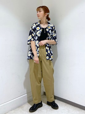 「柄シャツ」｜SILASさん（メンズ・164cm）の春コーディネート