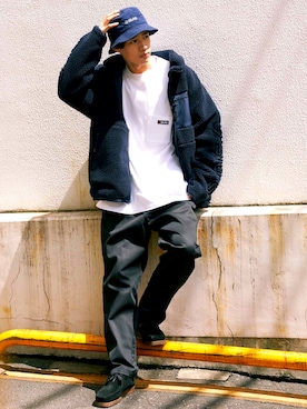 「SILAS（サイラス）のアイテム（Tシャツ/カットソー）」を使った、SILASさん（メンズ・180cm）の秋コーディネート