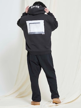 「SILAS（サイラス）のアイテム（スウェットパンツ）」を使った、SILASさん（メンズ・180cm）の秋コーディネート