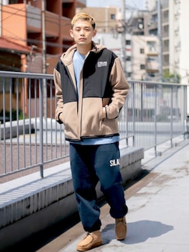 「SILAS（サイラス）のアイテム（ジャケット/アウター）」を使った、SILASさん（メンズ・180cm）の冬コーディネート