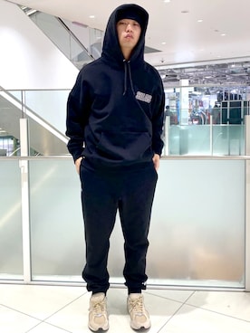 「SILAS（サイラス）のアイテム（スウェットパンツ）」を使った、SILASさん（メンズ・175cm）の冬コーディネート