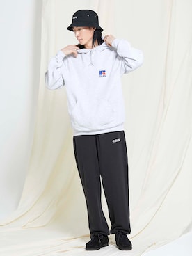 「SILAS（サイラス）のアイテム（帽子）」を使った、SILASさん（メンズ・180cm）の秋コーディネート