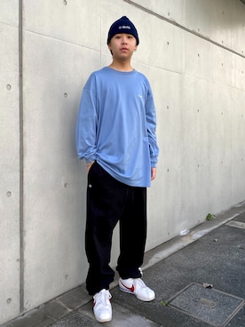 「SILAS（サイラス）のアイテム（Tシャツ/カットソー）」を使った、SILASさん（メンズ・180cm）の秋コーディネート