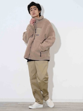 「コラボ」｜「アイテム（その他アウター）」を使った、SILASさん（メンズ・180cm）の秋コーディネート
