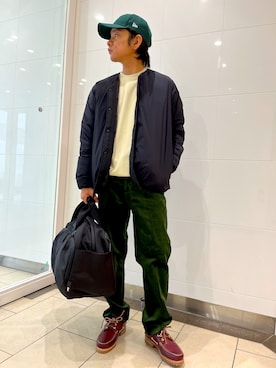 「URBAN RESEARCH（アーバンリサーチ）のアイテム（チノパンツ）」を使った、Hiroki Harigayaさん（メンズ・166cm）の秋コーディネート