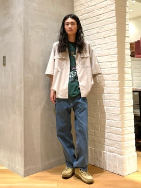 「B:MING by BEAMS（ビーミングバイビームス）のアイテム（シャツ/ブラウス）」を使った、nakajima daisukeさん（メンズ・180cm）の夏コーディネート