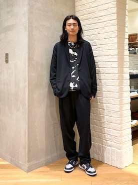 「ネイビーコーデ」｜「アイテム（その他アウター）」を使った、nakajima daisukeさん（メンズ・180cm）の春コーディネート