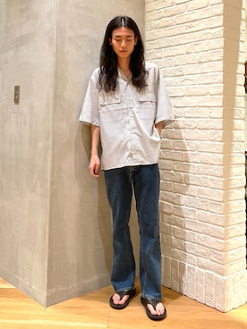 「B:MING by BEAMS（ビーミングバイビームス）のアイテム（シャツ/ブラウス）」を使った、nakajima daisukeさん（メンズ・180cm）の夏コーディネート