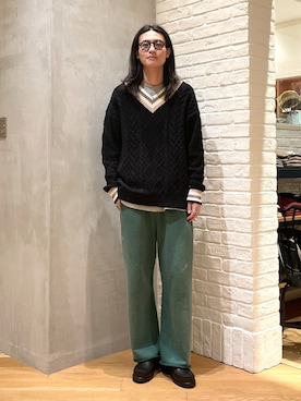 「B:MING by BEAMS（ビーミングバイビームス）のアイテム（ニット/セーター）」を使った、nakajima daisukeさん（メンズ・180cm）の秋コーディネート