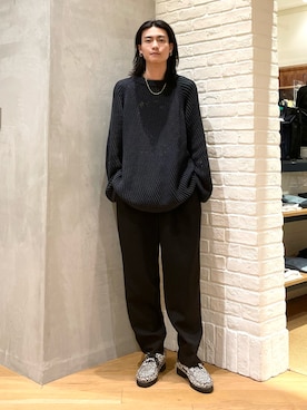 「アイテム（モカシン/デッキシューズ、ホワイト系）」を使った、nakajima daisukeさん（メンズ・180cm）の春コーディネート