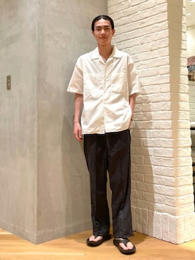 「B:MING by BEAMS（ビーミングバイビームス）のアイテム（シャツ/ブラウス）」を使った、nakajima daisukeさん（メンズ・180cm）の夏コーディネート