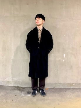 「URBANRESEARCH」｜「アイテム（ステンカラーコート）」を使った、Kakeruさん（メンズ・170cm）の秋コーディネート