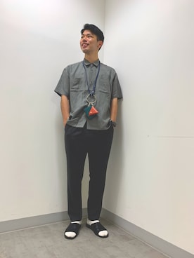 「URBAN RESEARCH Sonny Label（アーバンリサーチサニーレーベル）のアイテム（バッグ）」を使った、Kakeruさん（メンズ・170cm）の夏コーディネート