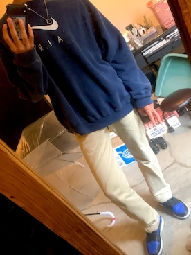 「フォロバ」｜「アイテム（スウェット）」を使った、kenshoo0Oさん（メンズ・181cm）の秋コーディネート