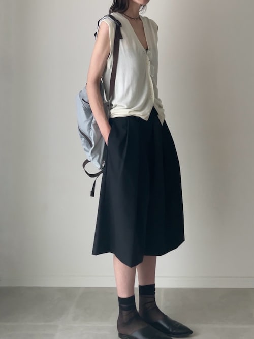 「TODAYFUL(トゥデイフル)のUseful Sheer Backpack(バックパック/リュック)」を使った、B.さん(レディース・167cm)の夏コーディネート