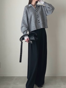 「アイテム（リング）」を使った、B.さん（レディース・167cm）の秋コーディネート