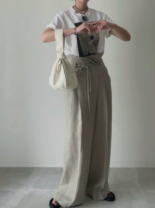 【TATIANA】Crescendo Pearl Necklace_NZ1202〜パールネックレス pearl leather code necklace(ネックレス)|stan(スタン)の
