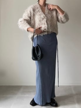 「アイテム（リング）」を使った、B.さん（レディース・167cm）の冬コーディネート