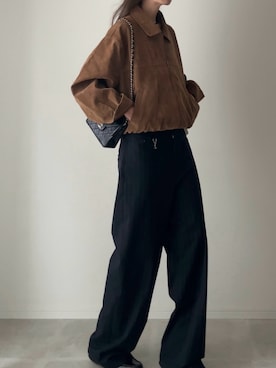 「アイテム（レッグウェア）」を使った、B.さん（レディース・167cm）の秋コーディネート