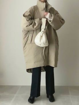 「アイテム（クラッチバッグ）」を使った、B.さん（レディース・167cm）の冬コーディネート