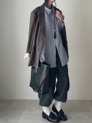 「TODAYFUL(トゥデイフル)のTwill Double Jacket(テーラードジャケット)」を使った、B.さん(レディース・167cm)の秋コーディネート