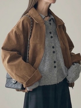 「アイテム（ネックレス）」を使った、B.さん（レディース・167cm）の秋コーディネート