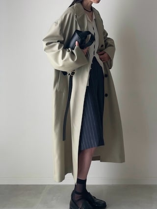 「TODAYFUL（トゥデイフル）のWool100% Spring Coat（トレンチコート）」を使った、B.さん（レディース・167cm）の春コーディネート