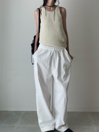 「TODAYFUL（トゥデイフル）のBulky Knit Tanktop（タンクトップ）」を使った、B.さん（レディース・167cm）の夏コーディネート