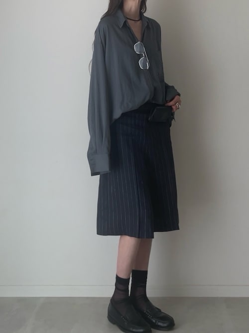 「anuke(アンヌーク)のStitch Over Shirts(シャツ/ブラウス)」を使った、B.さん(レディース・167cm)の春コーディネート