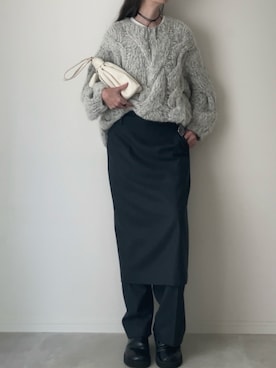 「アイテム（クラッチバッグ）」を使った、B.さん（レディース・167cm）の秋コーディネート