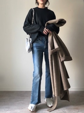 「バブーシュ」｜「アイテム（その他アウター）」を使った、B.さん（レディース・167cm）の冬コーディネート