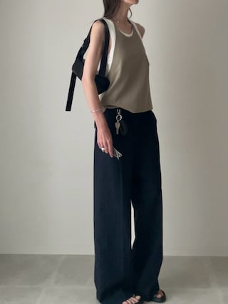 「lit(リット)のHalter Neck Tops(シャツ/ブラウス)」を使った、B.さん(レディース・167cm)の夏コーディネート