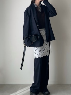 「アイテム（テーラードジャケット）」を使った、B.さん（レディース・167cm）の春コーディネート