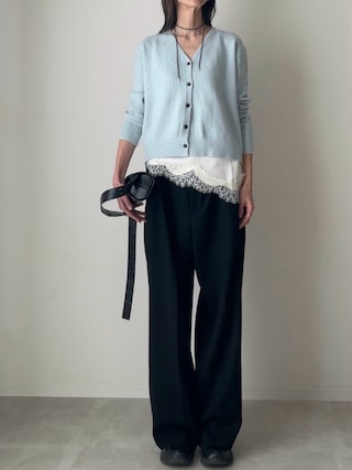 「ENDER PRODUCTS（エンダープロダクツ）のビーバーメルトン オーバーサイズ ロングステンカラーコート/ラグランルーズスリーブ【ENDER PRODUCTS/エンダープロダクツ】（ステンカラーコート）」を使った、B.さん（レディース・167cm）の冬コーディネート