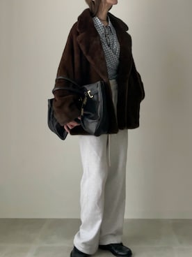 「アイテム（レッグウェア）」を使った、B.さん（レディース・167cm）の秋コーディネート