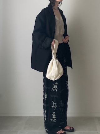 「TODAYFUL（トゥデイフル）の【TODAYFUL/トゥデイフル】Embroidery Patchwork Trousers/エンブロイダリーパッチワークトラウザー/パンツ（その他パンツ）」を使った、B.さん（レディース・167cm）の春コーディネート