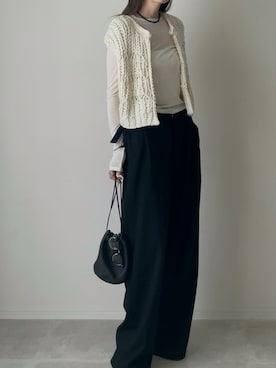 「アイテム（メガネ）」を使った、B.さん（レディース・167cm）の秋コーディネート